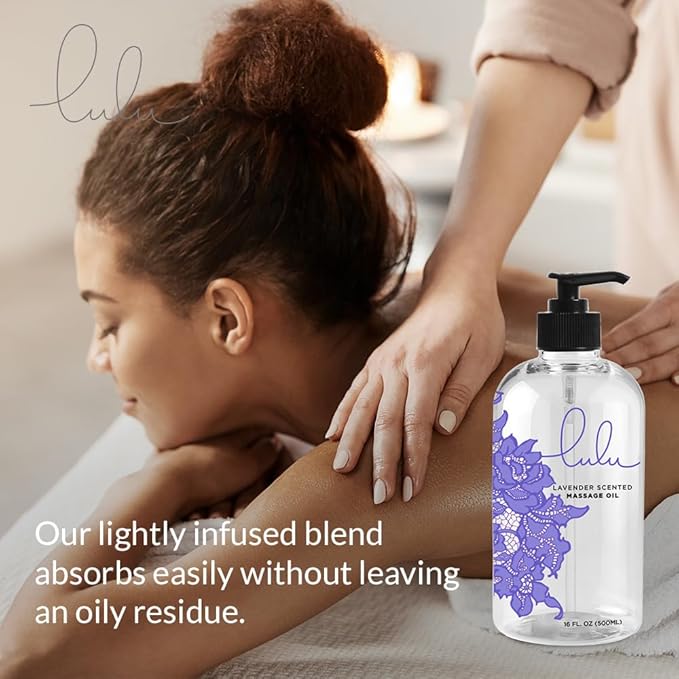 Lulu Lavender Massage Oil with Jojoba & Lavendar Oils, Nourishing Aromatic - Image 3