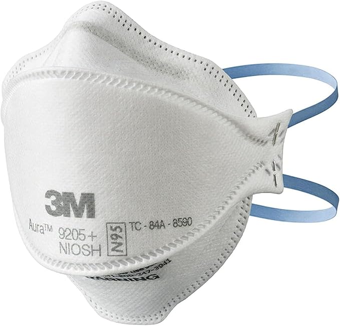 3M Aura Particulate Respirator 9205+ N95, Lightweight, 3 Panel Designed Helps - Image 11