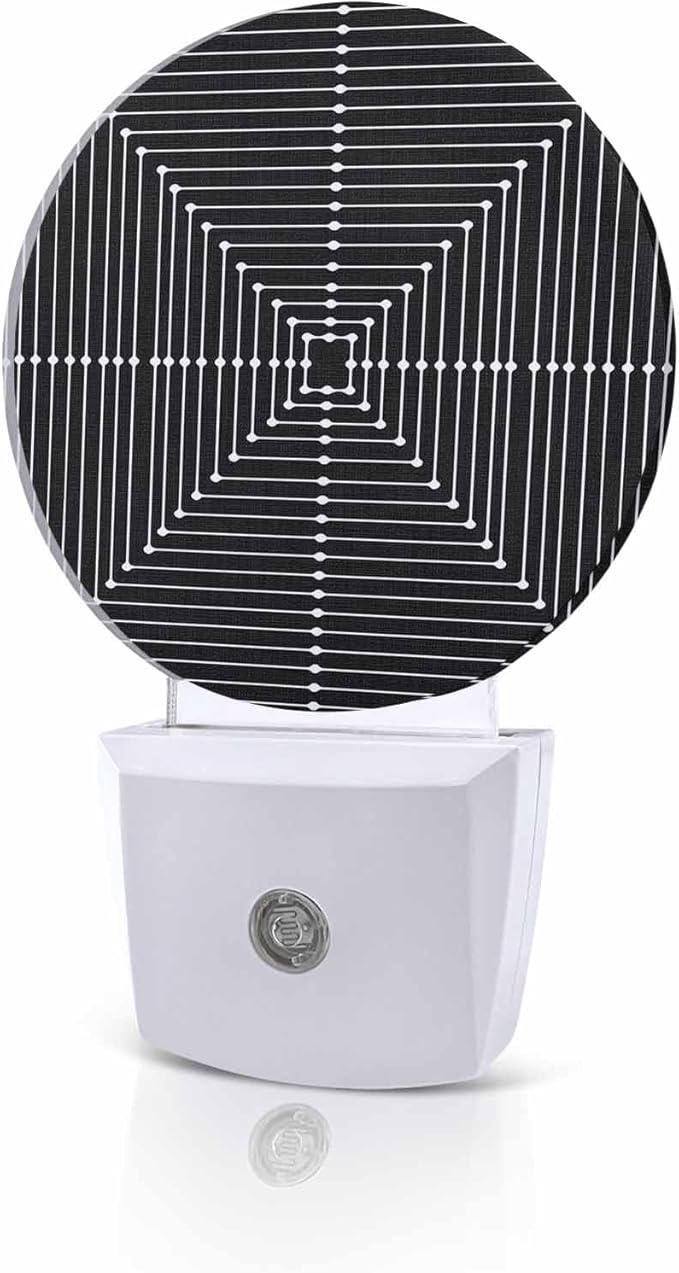 Night Lights Auto Sensor Black Aesthetic Night Light Lines Perspective Box by Home+L6