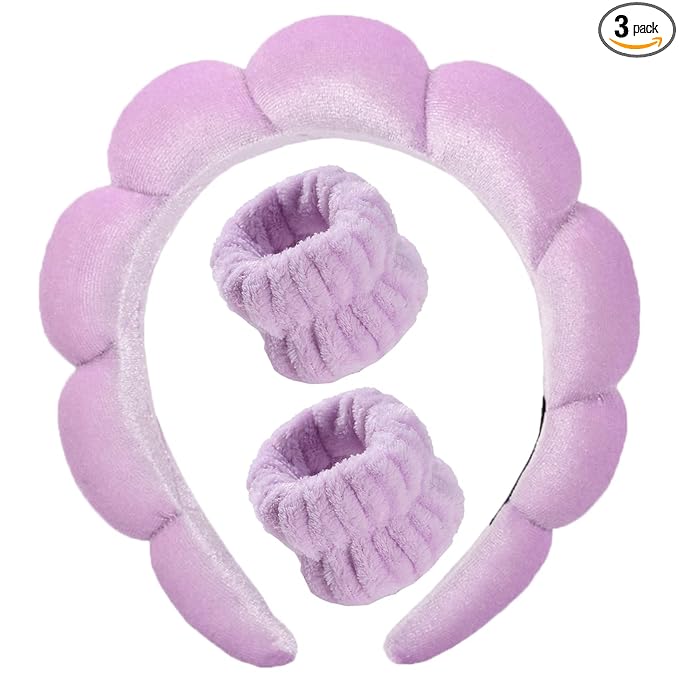 Luckybear Spa Headband for Washing Face, Velvet Makeup, Bubble Skincare by Luckybear