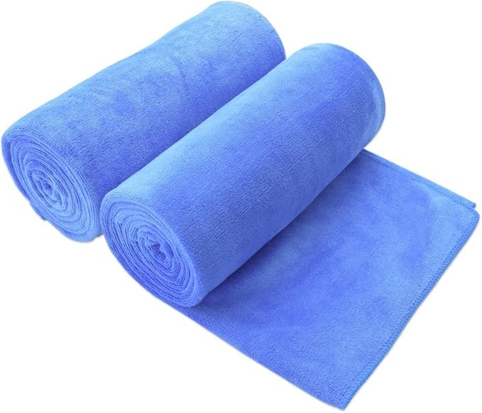 JML Microfiber Bath Towels, Bath Sheet 2 Pack 35" x 70", Super Absorbent and by JML