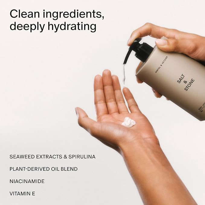 Salt & Stone Body Lotion for Women & Men | Bergamot & Hinoki | Hydrates - Image 2