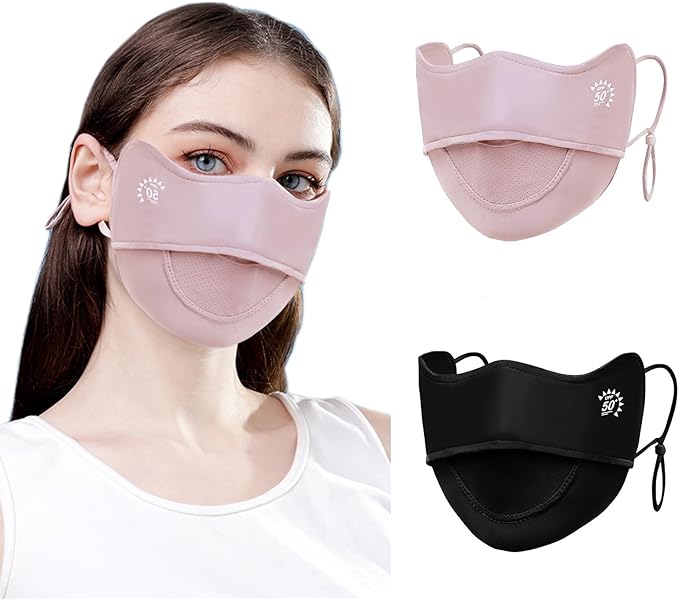 2Pcs UV Face Mask, Sun Masks for Women, Cooling Breathable Face Cover for by Unknown