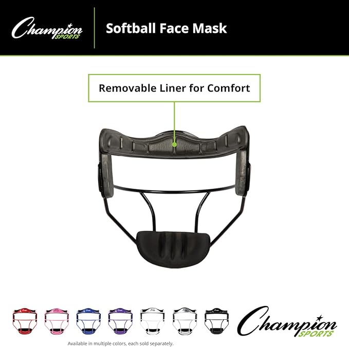 Champion Sports Steel Softball Face Mask – Durable Fielder’s Mask - Image 5