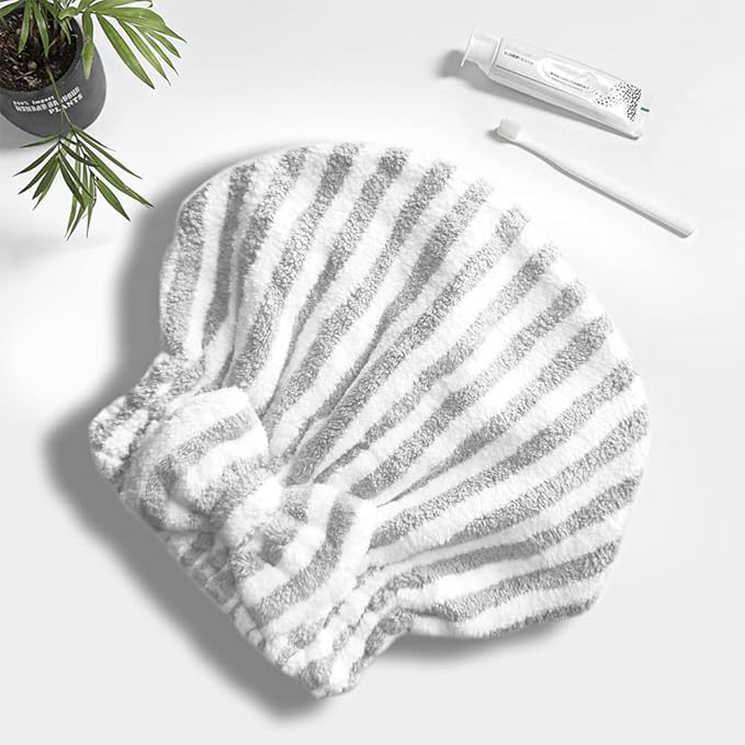 Microfiber Hair Towel Cap, Soft Absorbent Quick Drying Cap - Image 3