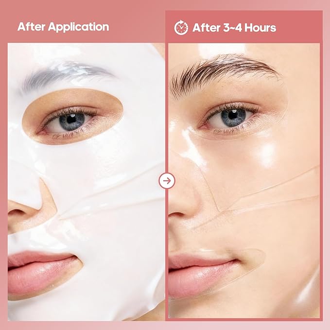 Collagen Face Mask Skincare, Hydrating & Firming Hydrogel Face Masks, - Image 3