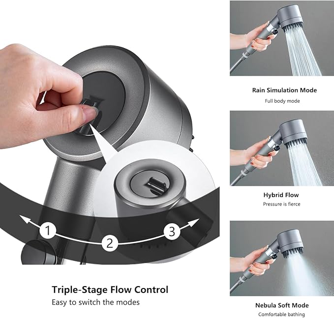 Filtered Shower Head with Handheld, 12 Replacement Filters - Image 2