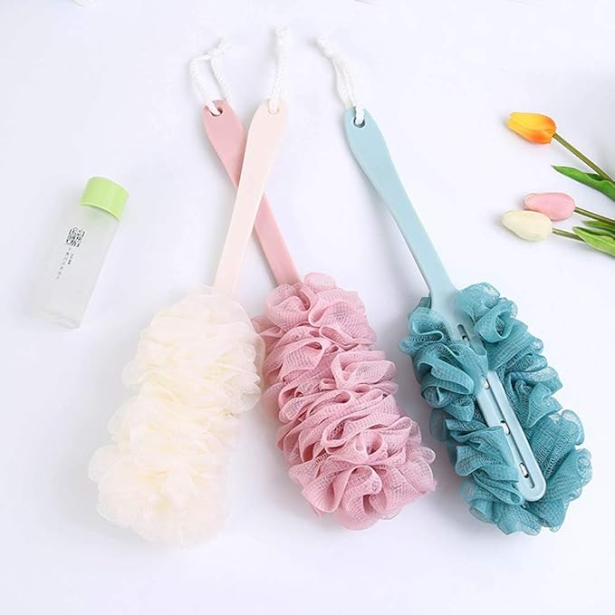 Back Scrubber for Shower, Loofah Long Handle Bath Body Brush, Soft Nylon Mesh - Image 7