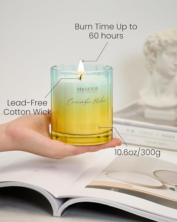 M&SENSE Cucumber Melon Scented Candle - Image 4