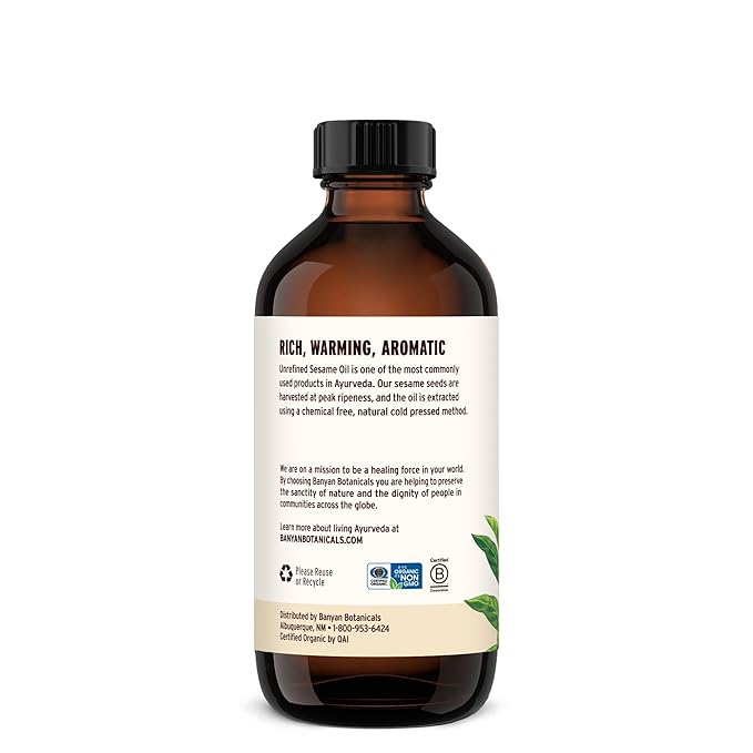 Banyan Botanicals Sesame Oil – Organic & Unrefined Sesame Oil - Image 8