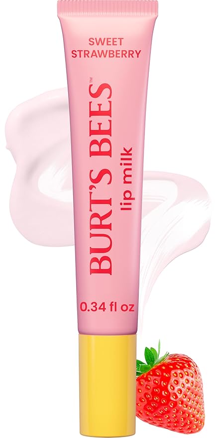 Burt’s Bees Lip Milk, Daily Lip Moisturizer, Sweet Strawberry, Vitamin Enriched by BurtsBees