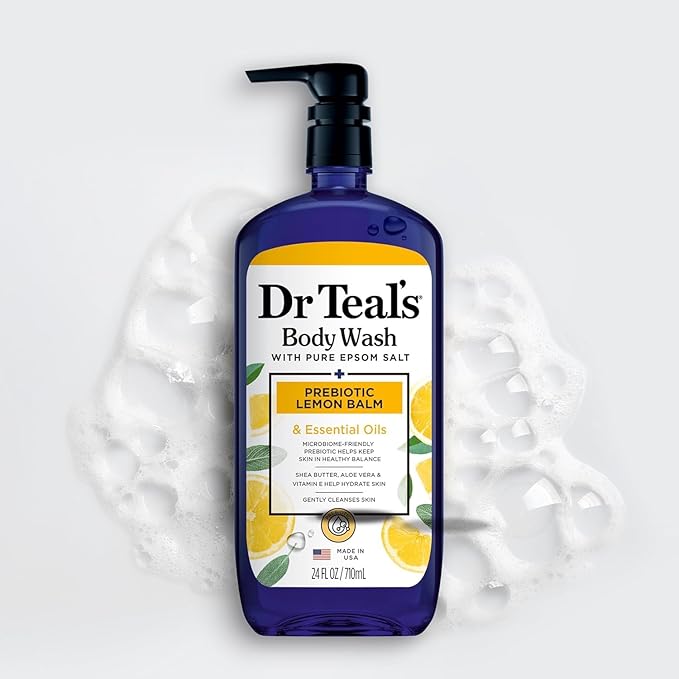 Dr Teal's Body Wash with Prebiotic Lemon Balm, Sage & Thyme Essential Oils - Image 7