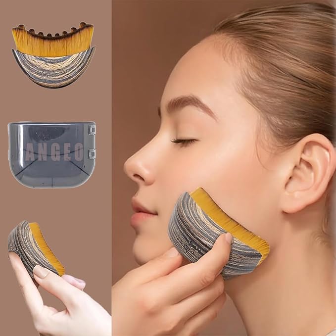 ANGEO Lymphatic Contour Face Brush – Soft Bristle Lymphatic Drainage Massager - Image 4
