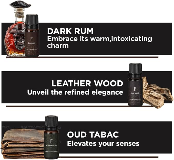 Folkulture Essential Oils Set for Men for Diffuser | Set of 6 Home Fragrance - Image 4