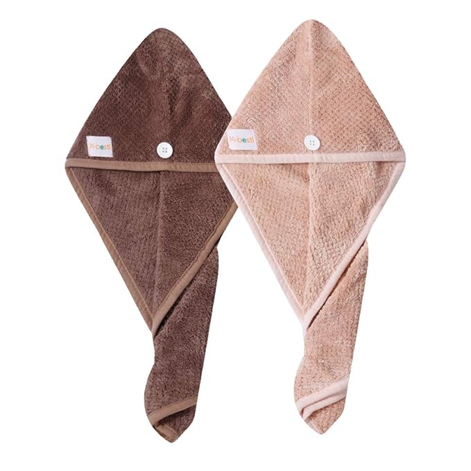 M-bestl 2 Pack Hair Drying Towels, Hair Wrap Towels, Absorbent Microfiber Hair - Image 5
