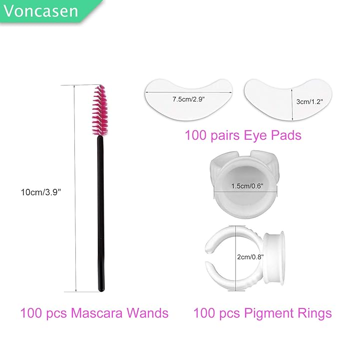 3x100 Packs- Lint Free Lash Extension Eye Gel Patches & Glue Rings Holder - Image 6