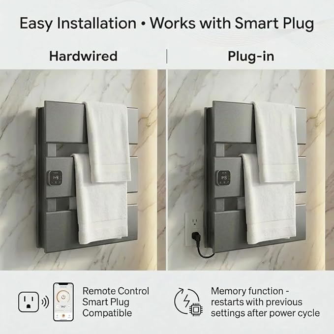 Electric Towel Warmer, Heated Towel Rack - Image 5