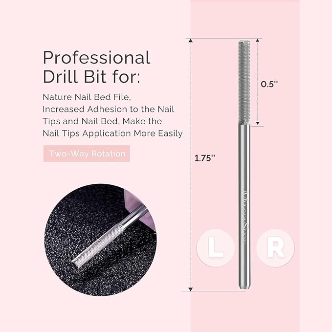 MelodySusie Nature Nail Buffer Nail Drill Bit 3/32'', Professional Safety - Image 3
