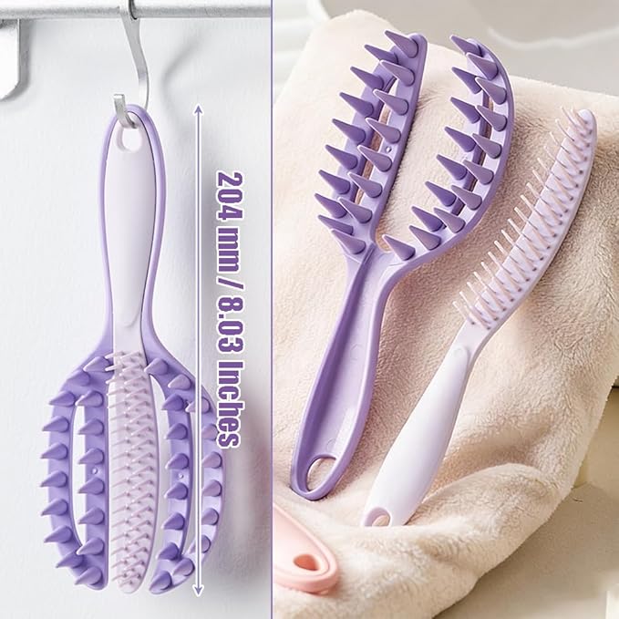 OULIGET 2-in-1 Scalp Massager Shampoo Brush, Hair Scrubber Scalp Stimulator - Image 5