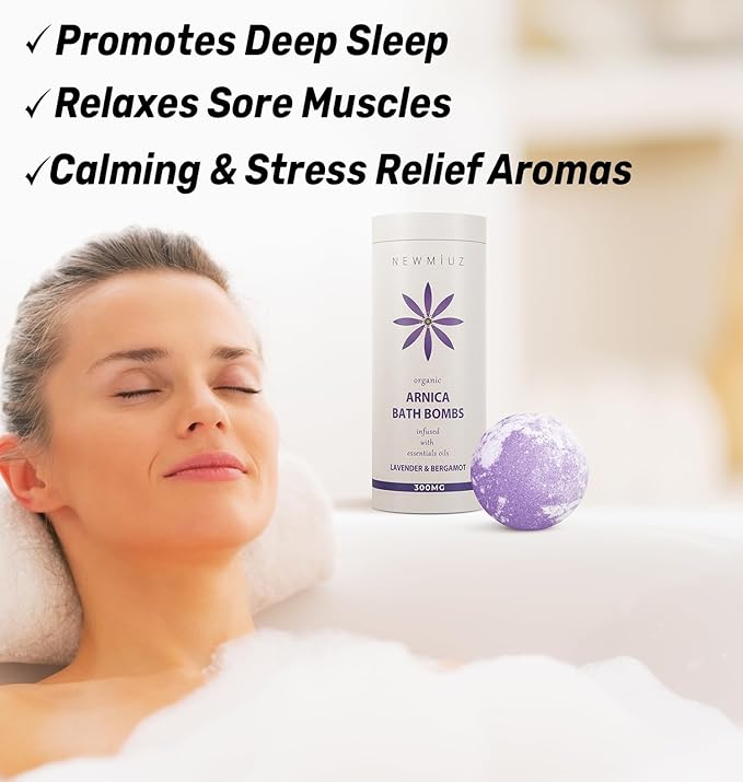 Arnica Bubble Bath Bombs Lavender Bergamot Essential Oils Luxurious Mega - Image 2