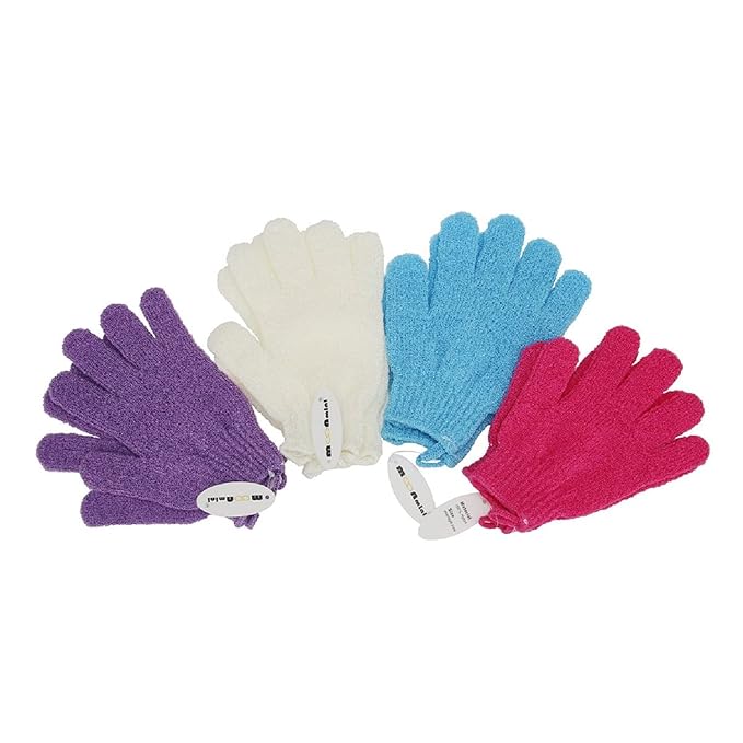 Exfoliating Shower Bath Gloves【4 Pair】 Double Side Durable Nylon Shower Gloves - Image 7
