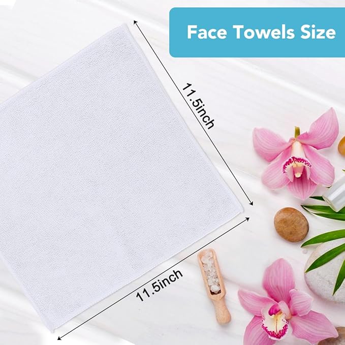 Orighty Washcloths, 20 Pack Microfiber Face Towels, Highly Absorbent and Soft - Image 5