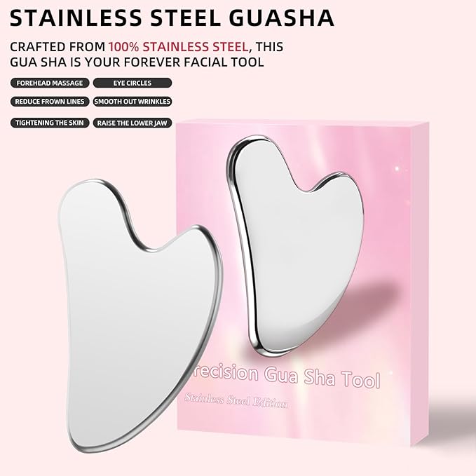 Stainless Steel Gua Sha Facial Tool – Metal Guasha - Image 3