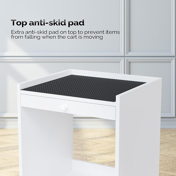 Medical Carts with Wheels, Crash Cart Ultrasound Trolley with Non-Slip Pads - Image 6