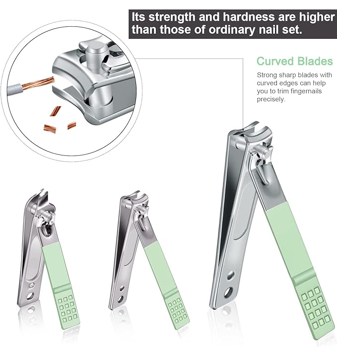Manicure Set - 7 Pieces Professional Travel Nail Clippers - Image 3