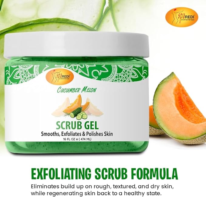 SPA REDI – Exfoliating Scrub Pumice Gel, Cucumber Melon, 16 oz - Image 6
