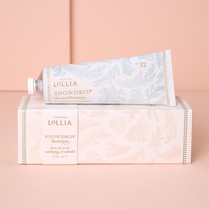 LOLLIA Snowdrop Handcreme, 4 oz, 113 g, Winterberry & Cashmere Fragrance - Image 3