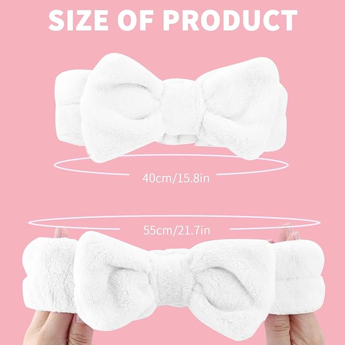 WSYUB Spa Headband, Fluffy Makeup Headbands, Slumber Party Supplies, Facial - Image 2