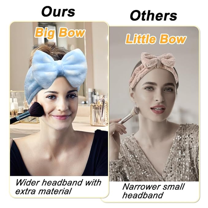 Shintop Sweet Super Soft Caroset Polka Dots Wash Cosmetic Headband Hairlace - Image 2