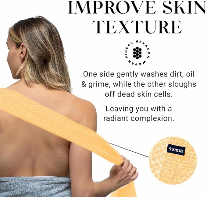Sima Brand Exfoliating Washcloth Face & Body Scrub Towel - Image 4