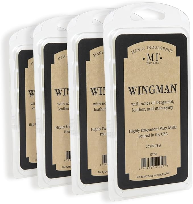Manly Indulgence Wingman Scented Wax Melts, Wax Melt Warmer Cubes, Long Lasting by ManlyIndulgence