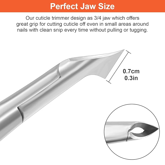 CGBE Cuticle Trimmer, 3/4 Jaw Extremely Sharp Cuticle Nippers, Professional - Image 6