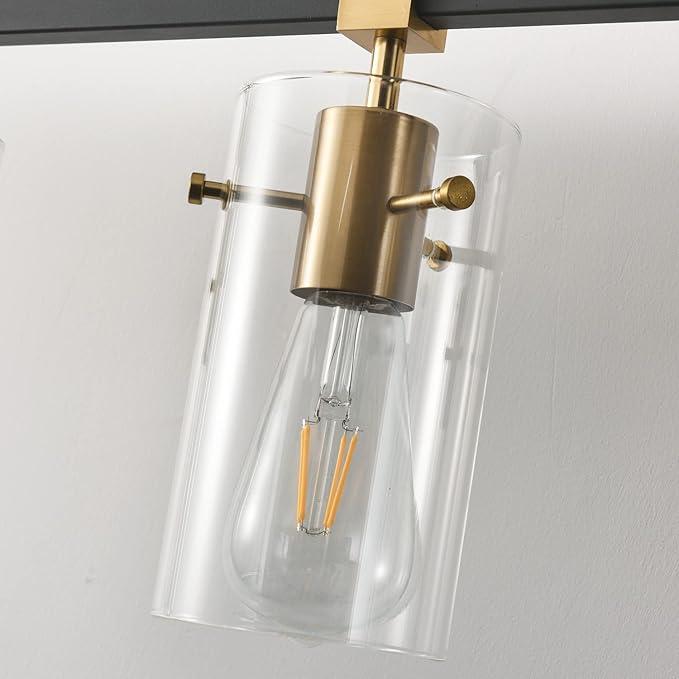 SOLFART Farmhouse Brass Bathroom Vanity Lights fixtures Over Mirror Vintage - Image 4