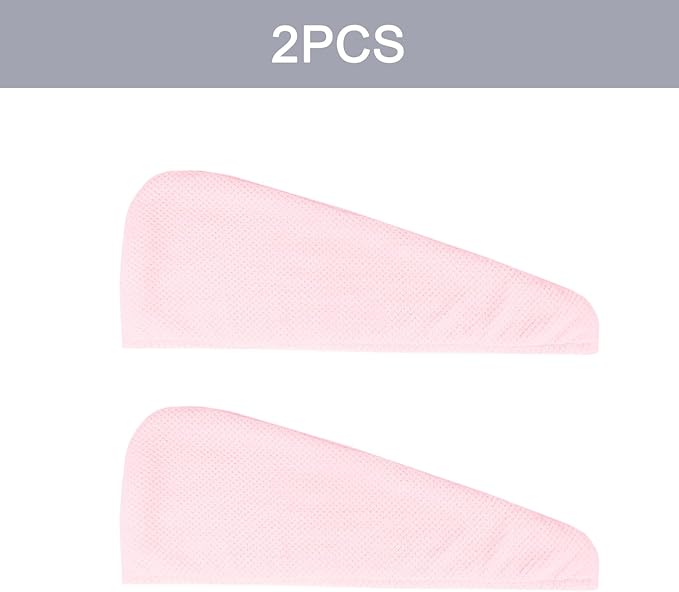 MaopaoBeauty Microfiber Hair Towel, 2 Packs Hair Turbans - Image 3