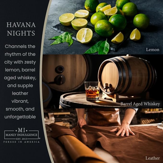Manly Indulgence Havana Nights Scented Wax Melts, Wax Melt Warmer Cubes - Image 2