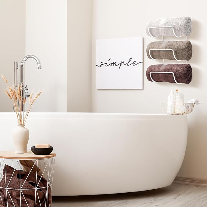 Sorbus Towel Holder for Bathroom Wall - Image 4