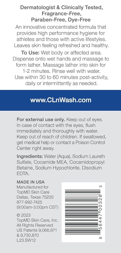 CLn® SportWash – High-Performance Sport Body Wash, - Image 2