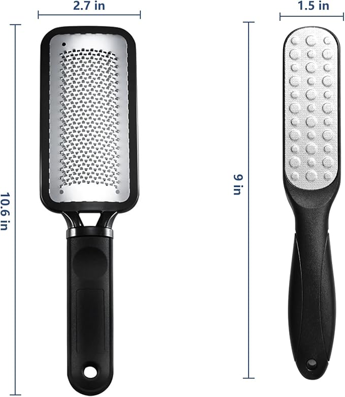 2 Pack Colossal Foot Files Kit Callus Remover Stainless Steel Dual Sided Foot - Image 6