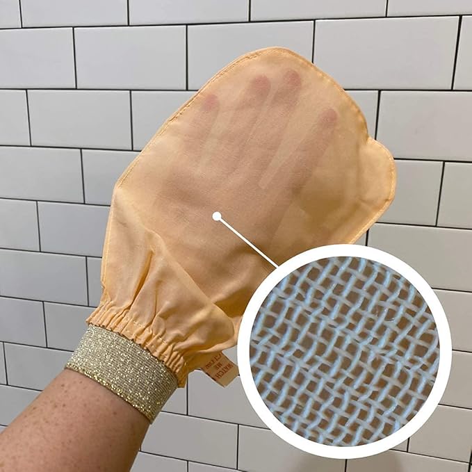 WATCH ME GLOW Silk Exfoliating Glove 100% Turkish Silk DEEP EXFOLIATING Body - Image 5