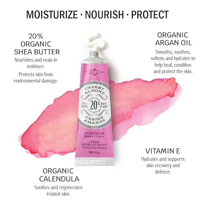 La Chatelaine 20% Shea Butter Hand Cream, Travel Size, Organic Argan Oil - Image 2