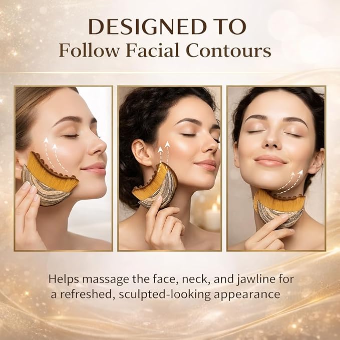 Lymphatic Contour Face Brush, Ergonomically Designed to Fit The Skin Precisely - Image 3