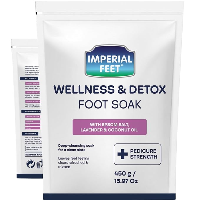 Imperial Feet Epsom Salt Foot Soak-Relaxing Wellness Detox Foot Soak by ImperialFeet