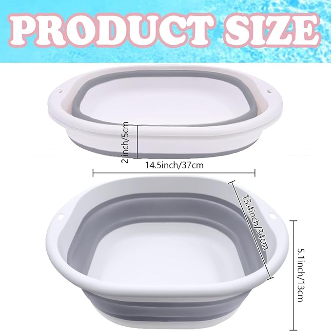 Portable Pool Foot Bath, Collapsible Pool Foot Wash Basin Tub, Foot Bath Basin - Image 3