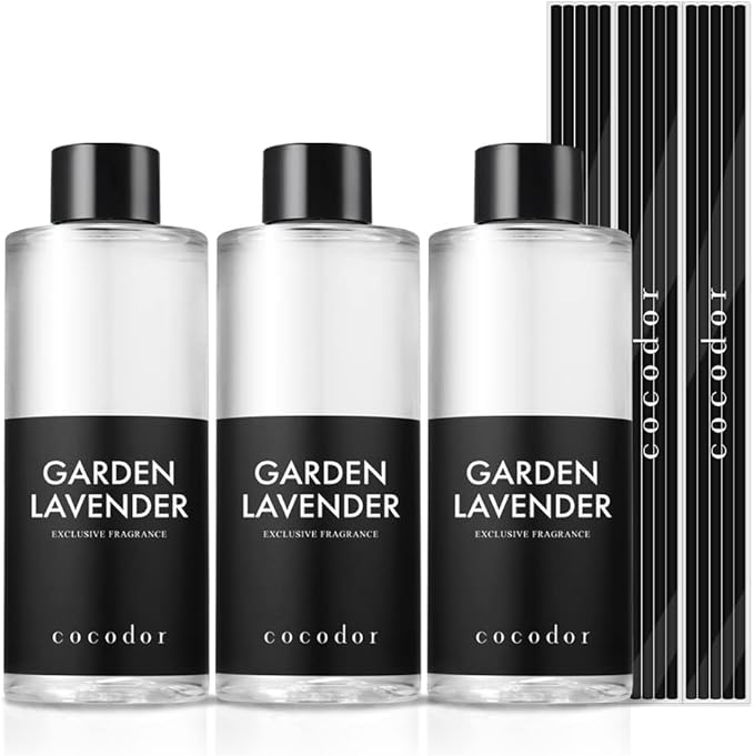 COCODOR Reed Diffuser Oil Refill/Garden Lavender/6.7oz/3 Pack/Aroma Therapy by COCODOR