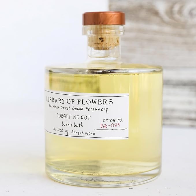 Library of Flowers Forget Me Not Bubble Bath, Rice Powder & White Orchid - Image 2