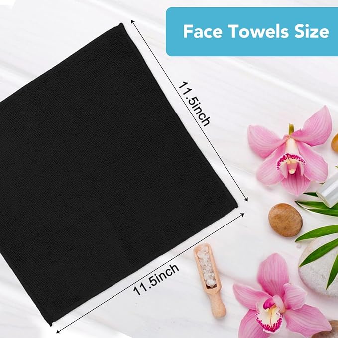 Orighty Washcloths, 20 Pack Microfiber Face Towels, Highly Absorbent and Soft - Image 5